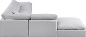 Meridian Furniture - Indulge 140" Grey Linen Textured Fabric Upholstered 6pc. Sectional - 141Grey-Sec6E - GreatFurnitureDeal