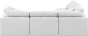 Meridian Furniture - Indulge 105" White Linen Textured Fabric Upholstered 4pc. Sectional - 141White-Sec4B - GreatFurnitureDeal