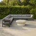 Meridian Furniture - Nizuc 150" Water Resistant Fabric Upholstered Outdoor Patio 9 Piece Modular Sectional - 376Grey-Sec9B - GreatFurnitureDeal