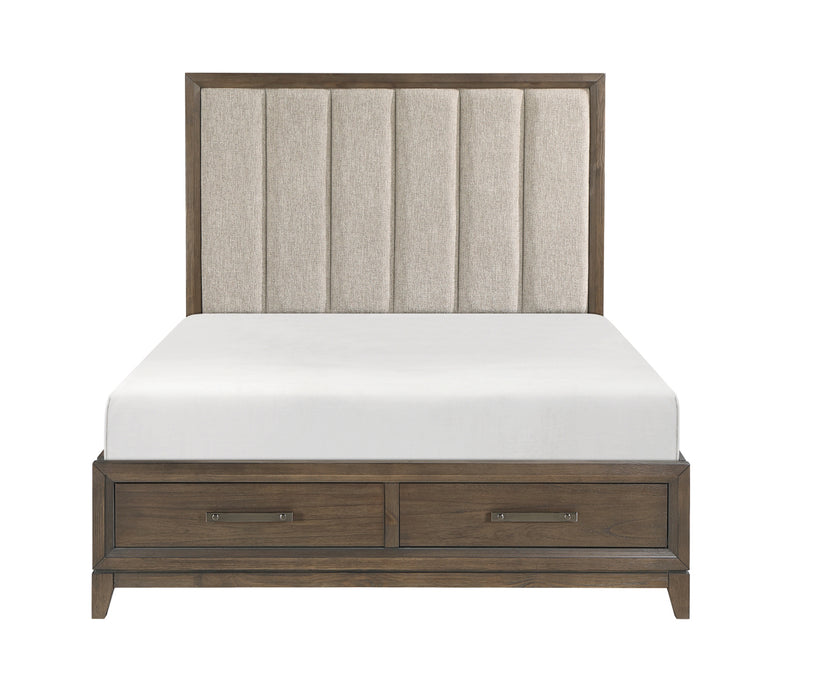 Homelegance - Cambridge 3 Piece Queen Bedroom Set in Wired Brush Dark Walnut - 1422N-1*3