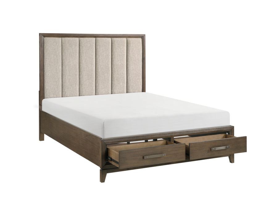 Homelegance - Cambridge California King Bed in Wired Brush Dark Walnut - 1422KN-1CK*