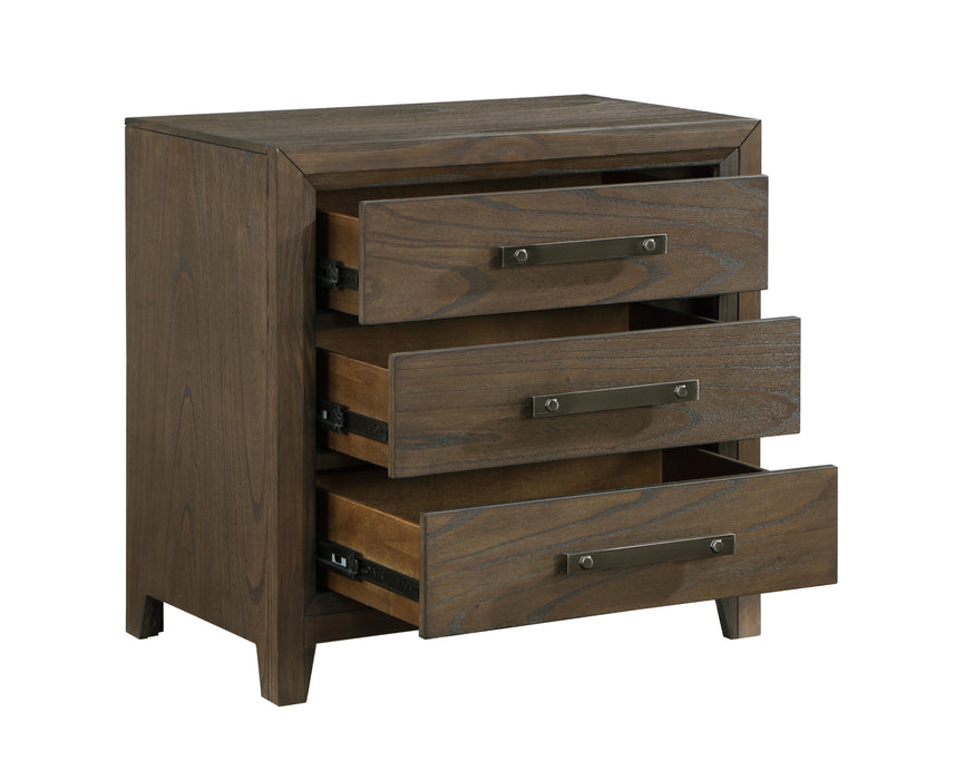Homelegance - Cambridge 4 Piece Queen Bedroom Set in Wired Brush Dark Walnut - 1422KN-1*4