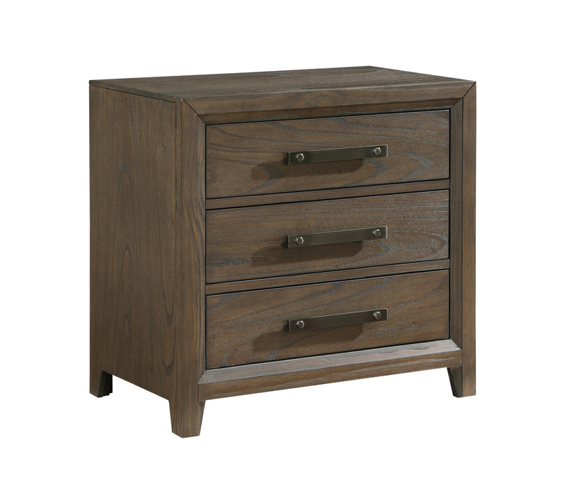 Homelegance - Cambridge 5 Piece Queen Bedroom Set in Wired Brush Dark Walnut - 1422N-1*9