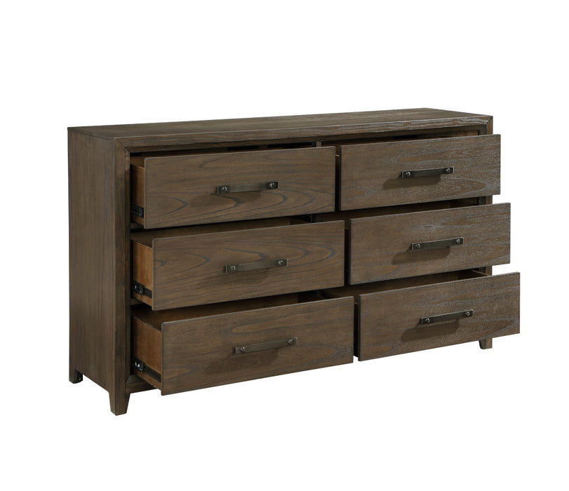 Homelegance - Cambridge 4 Piece California King Bedroom Set in Wired Brush Dark Walnut - 1422KN-1CK*4