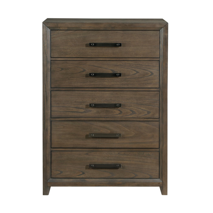 Homelegance - Cambridge 5 Piece King Bedroom Set in Wired Brush Dark Walnut - 1422KN-1EK*9
