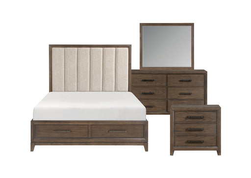 Homelegance - Cambridge 3 Piece Queen Bedroom Set in Wired Brush Dark Walnut - 1422N-1*3 - GreatFurnitureDeal