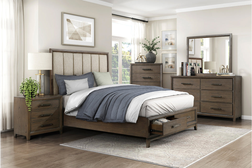Homelegance - Cambridge California King Bed in Wired Brush Dark Walnut - 1422KN-1CK*