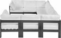 Meridian Furniture - Nizuc 120" Water Resistant Fabric Upholstered Outdoor Patio 8 Piece Modular Sectional - 376White-Sec8B - GreatFurnitureDeal