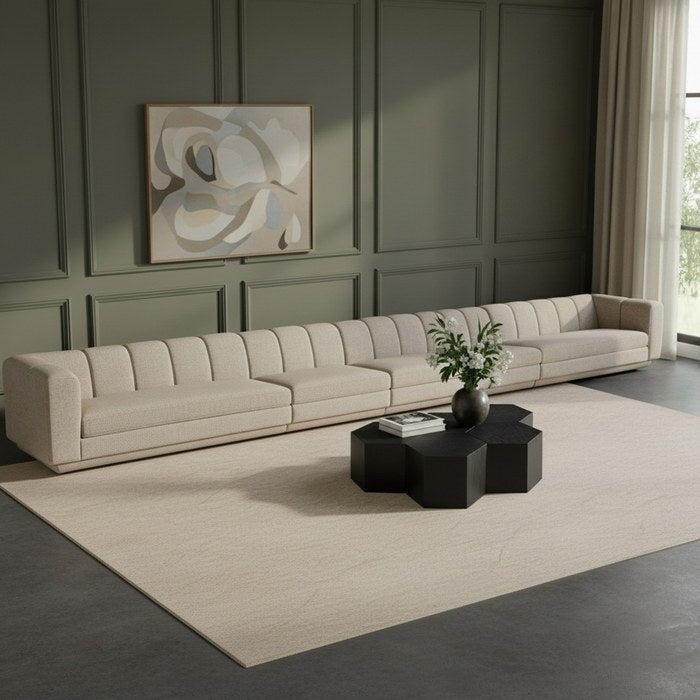 Meridian Furniture - Modari Beige Fabric Upholstered 5pc. Sofa - 143Beige-S5A - GreatFurnitureDeal