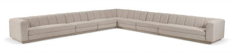 Meridian Furniture - Modari Beige Fabric Upholstered 7pc. Sectional - 143Beige-Sec7A - GreatFurnitureDeal