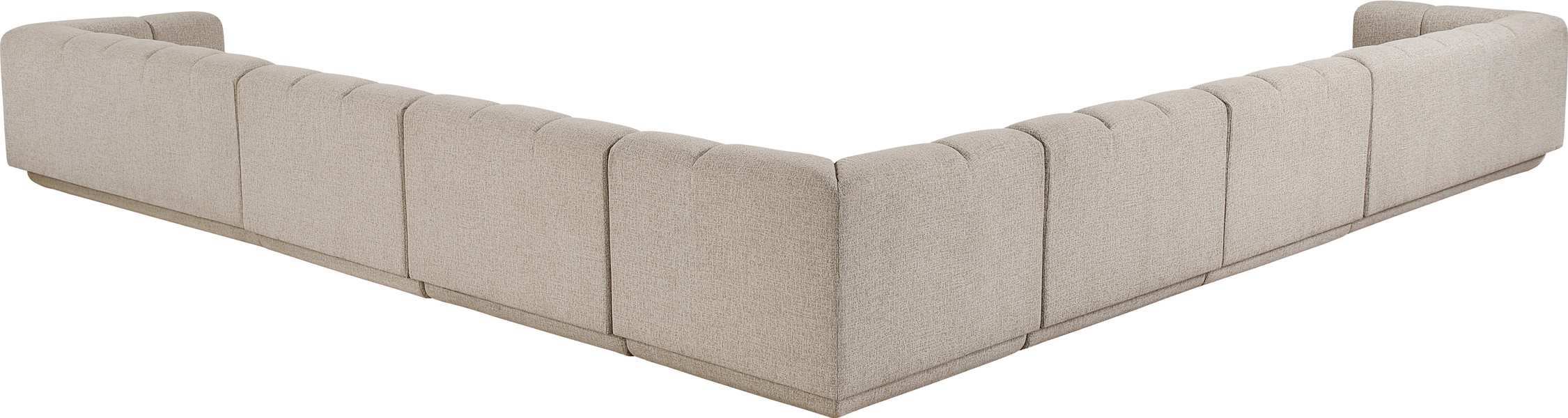 Meridian Furniture - Modari Beige Fabric Upholstered 7pc. Sectional - 143Beige-Sec7A - GreatFurnitureDeal