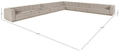 Meridian Furniture - Modari Beige Fabric Upholstered 8pc. Sectional - 143Beige-Sec8A - GreatFurnitureDeal