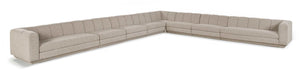 Meridian Furniture - Modari Beige Fabric Upholstered 8pc. Sectional - 143Beige-Sec8A - GreatFurnitureDeal