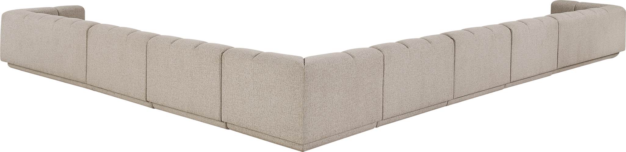 Meridian Furniture - Modari Beige Fabric Upholstered 8pc. Sectional - 143Beige-Sec8A - GreatFurnitureDeal