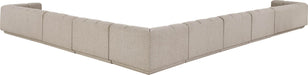 Meridian Furniture - Modari Beige Fabric Upholstered 8pc. Sectional - 143Beige-Sec8A - GreatFurnitureDeal