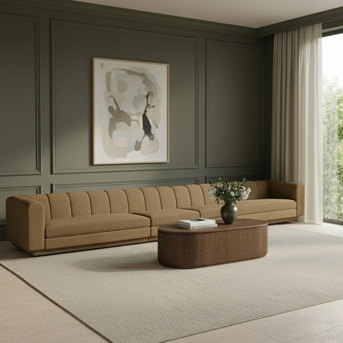 Meridian Furniture - Modari Brown Fabric Upholstered 4pc. Sofa - 143Brown-S4A - GreatFurnitureDeal