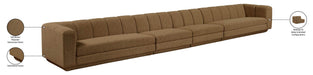 Meridian Furniture - Modari Brown Fabric Upholstered 4pc. Sofa - 143Brown-S4A - GreatFurnitureDeal