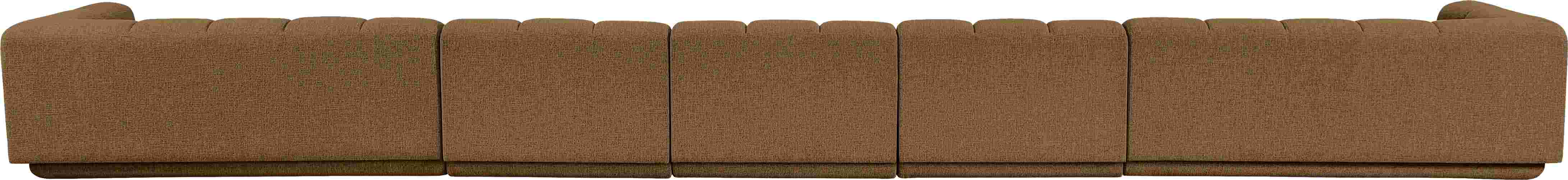 Meridian Furniture - Modari Brown Fabric Upholstered 5pc. Sofa - 143Brown-S5A - GreatFurnitureDeal