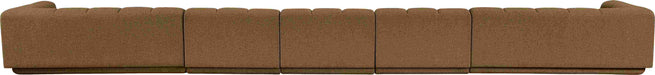 Meridian Furniture - Modari Brown Fabric Upholstered 5pc. Sofa - 143Brown-S5A - GreatFurnitureDeal