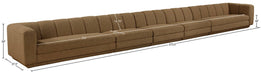Meridian Furniture - Modari Brown Fabric Upholstered 5pc. Sofa - 143Brown-S5A - GreatFurnitureDeal