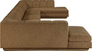 Meridian Furniture - Modari Brown Fabric Upholstered 5pc. Sectional - 143Brown-Sec5B - GreatFurnitureDeal