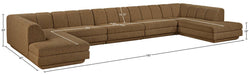 Meridian Furniture - Modari Brown Fabric Upholstered 5pc. Sectional - 143Brown-Sec5B - GreatFurnitureDeal