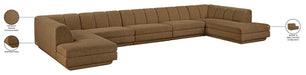 Meridian Furniture - Modari Brown Fabric Upholstered 5pc. Sectional - 143Brown-Sec5B - GreatFurnitureDeal