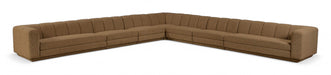 Meridian Furniture - Modari Brown Fabric Upholstered 7pc. Sectional - 143Brown-Sec7A - GreatFurnitureDeal