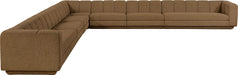 Meridian Furniture - Modari Brown Fabric Upholstered 7pc. Sectional - 143Brown-Sec7A - GreatFurnitureDeal