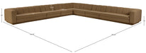Meridian Furniture - Modari Brown Fabric Upholstered 7pc. Sectional - 143Brown-Sec7A - GreatFurnitureDeal