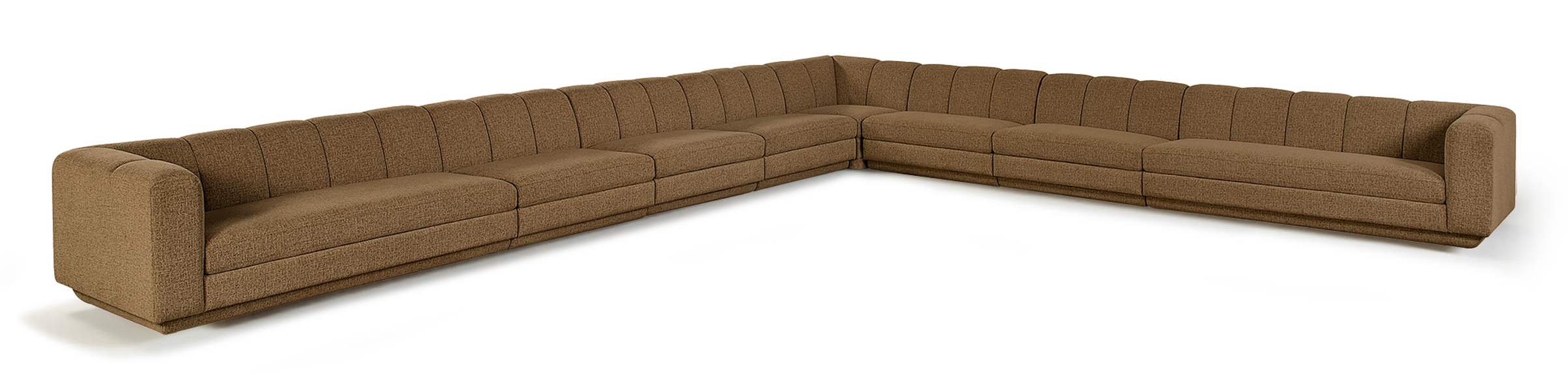 Meridian Furniture - Modari Brown Fabric Upholstered 8pc. Sectional - 143Brown-Sec8A - GreatFurnitureDeal