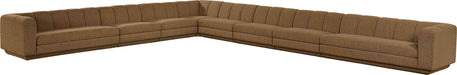 Meridian Furniture - Modari Brown Fabric Upholstered 8pc. Sectional - 143Brown-Sec8A - GreatFurnitureDeal