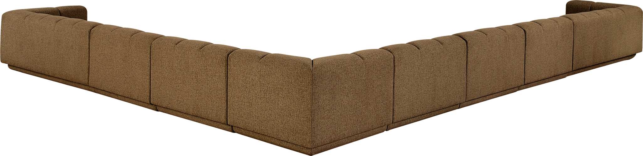 Meridian Furniture - Modari Brown Fabric Upholstered 8pc. Sectional - 143Brown-Sec8A - GreatFurnitureDeal