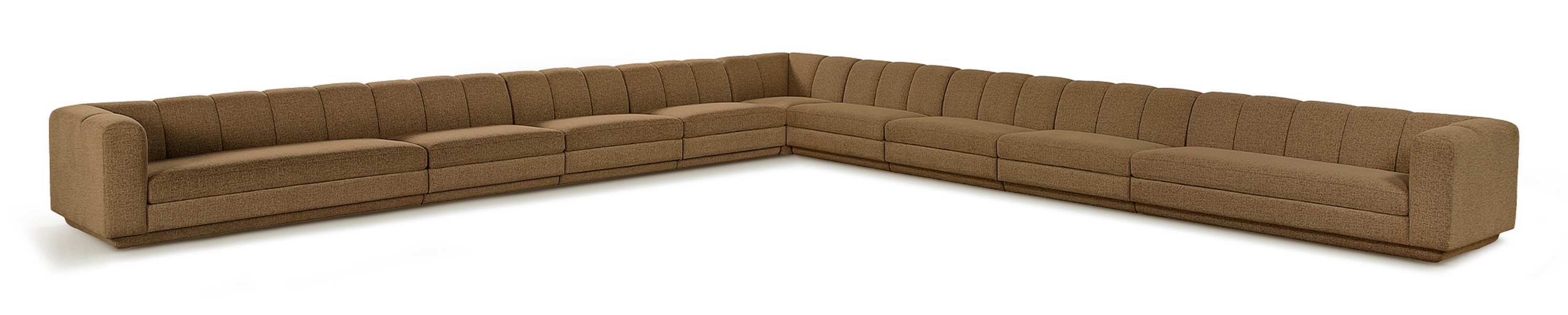Meridian Furniture - Modari Brown Fabric Upholstered 9pc. Sectional - 143Brown-Sec9A - GreatFurnitureDeal