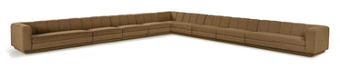 Meridian Furniture - Modari Brown Fabric Upholstered 9pc. Sectional - 143Brown-Sec9A - GreatFurnitureDeal