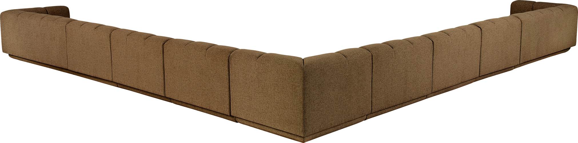 Meridian Furniture - Modari Brown Fabric Upholstered 9pc. Sectional - 143Brown-Sec9A - GreatFurnitureDeal