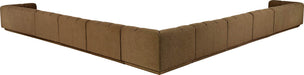 Meridian Furniture - Modari Brown Fabric Upholstered 9pc. Sectional - 143Brown-Sec9A - GreatFurnitureDeal