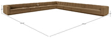 Meridian Furniture - Modari Brown Fabric Upholstered 9pc. Sectional - 143Brown-Sec9A - GreatFurnitureDeal