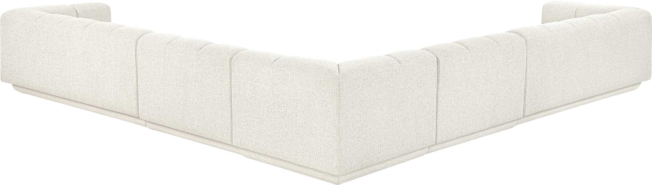 Meridian Furniture - Modari Cream Fabric Upholstered 5pc. Sectional - 143Cream-Sec5A - GreatFurnitureDeal