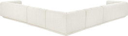 Meridian Furniture - Modari Cream Fabric Upholstered 5pc. Sectional - 143Cream-Sec5A - GreatFurnitureDeal