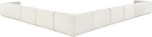 Meridian Furniture - Modari Cream Fabric Upholstered 8pc. Sectional - 143Cream-Sec8A - GreatFurnitureDeal