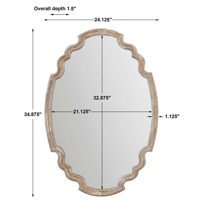 Uttermost - Ludovica Aged Wood Mirror -14483 - GreatFurnitureDeal