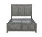 Homelegance - Garretson Queen Platform Bed with Footboard Storage in Gray - 1450-1* - GreatFurnitureDeal