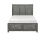 Homelegance - Garretson Queen Platform Bed with Footboard Storage in Gray - 1450-1* - GreatFurnitureDeal