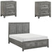 Homelegance - Garretson 3 Piece King Bedroom Set in Gray - 1450K-1EK-3SET - GreatFurnitureDeal