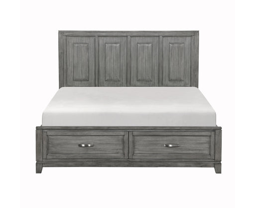 Homelegance - Garretson Queen Platform Bed with Footboard Storage in Gray - 1450-1* - GreatFurnitureDeal