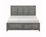 Homelegance - Garretson Queen Platform Bed with Footboard Storage in Gray - 1450-1* - GreatFurnitureDeal