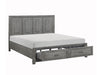 Homelegance - Garretson Queen Platform Bed with Footboard Storage in Gray - 1450-1* - GreatFurnitureDeal