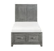 Homelegance - Garretson Twin Platform Bed with Footboard Storage in Gray - 1450T-1* - GreatFurnitureDeal