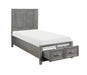 Homelegance - Garretson Twin Platform Bed with Footboard Storage in Gray - 1450T-1* - GreatFurnitureDeal
